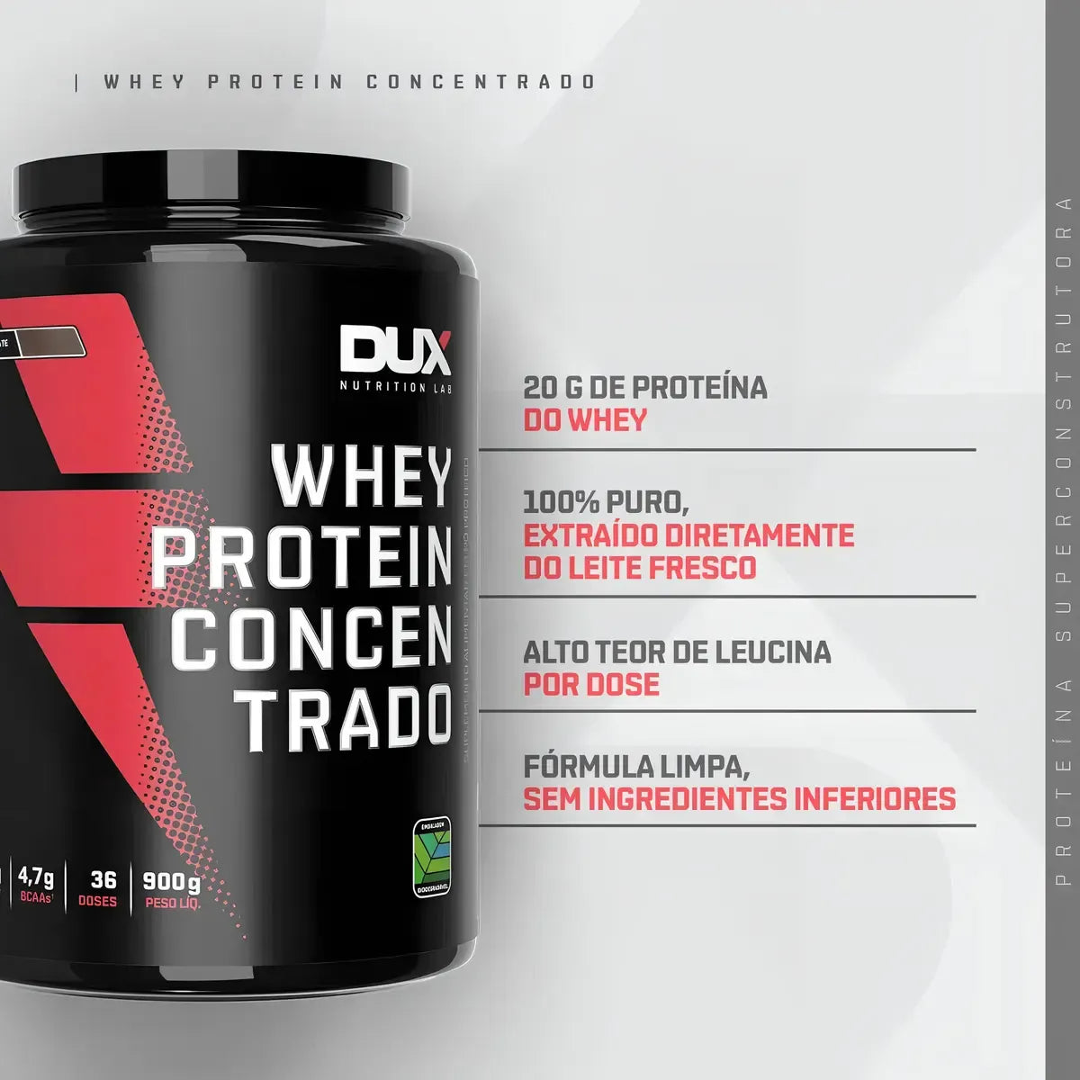 WHEY DUX CONCENTRADO 900G