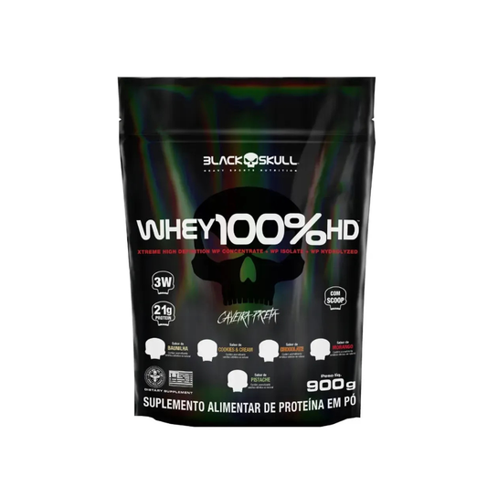 100% WHEY BLACK SKULL 900G REFIL