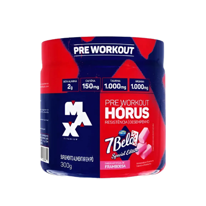 Kit - Pré-Treino Hórus 300g + Creatina 300g Max Titanium – Edição Especial 7Belo