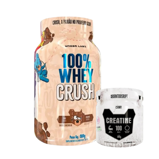 Kit - Whey 100% crush  900g + Creatina 300g
