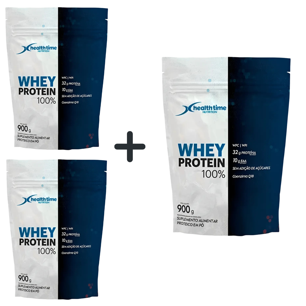 Kit - Whey health time 900g - 3un