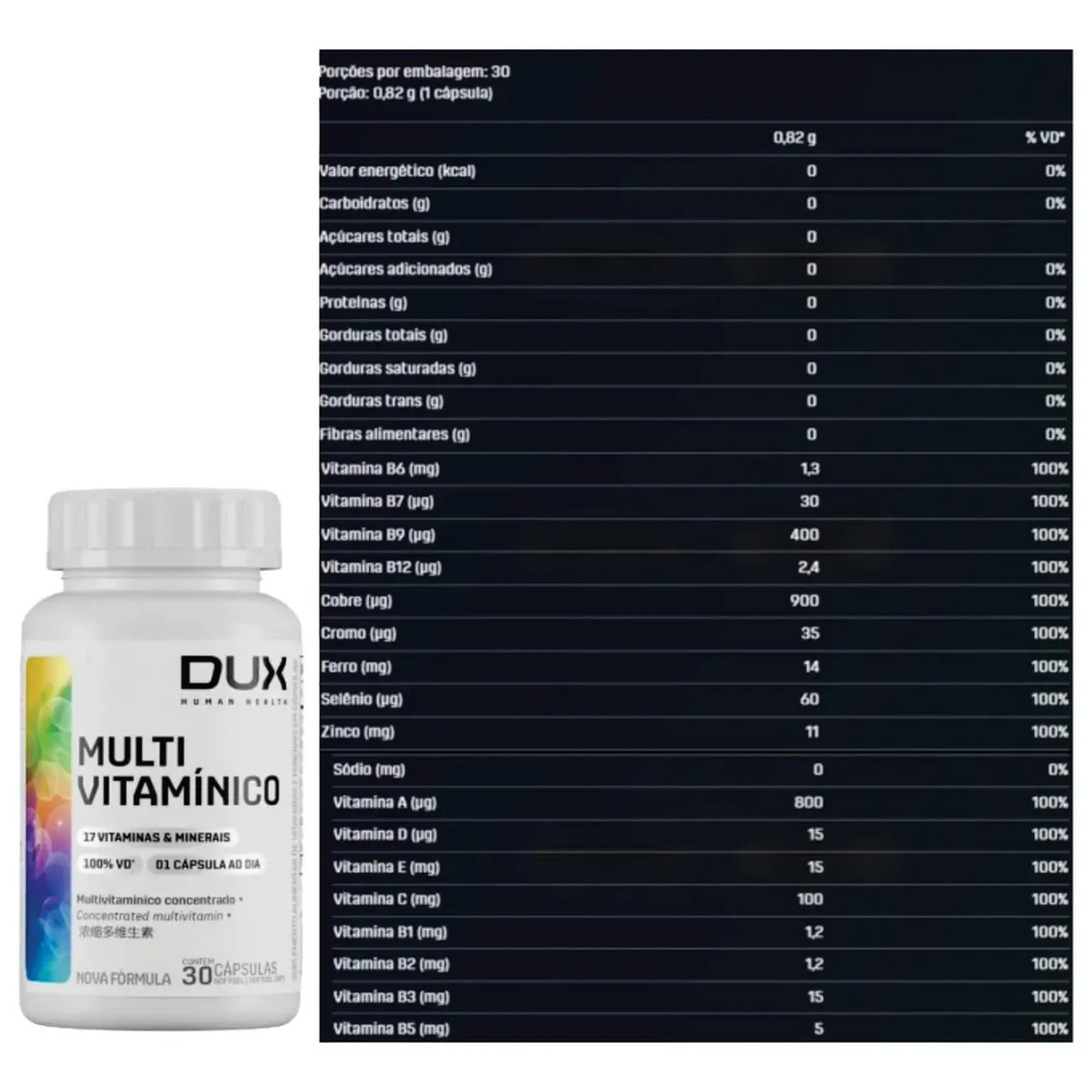 Multivitamínico dux 30caps